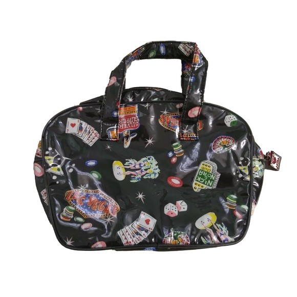 NICK & NORA Travel Las Vegas Bag Tote Cosmetic Set of 2 Casino Club - Picture 3 of 10